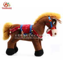 Stuffed & Plush ride on animal for mall, walking plush animal white horse toy for kids